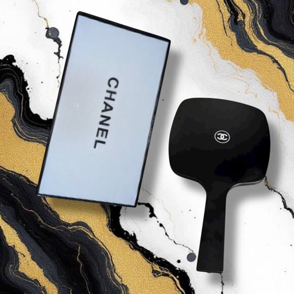 Brand New Handheld Black & White Mirror Chanel Mirror - Picture 1 of 2